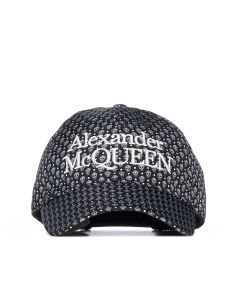 Alexander McQueen All-Over Logo Embroidered Cap