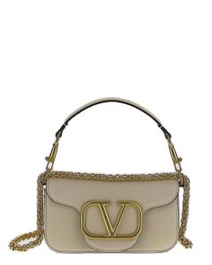 Valentino VLogo Plaque Chained Crossbody Bag