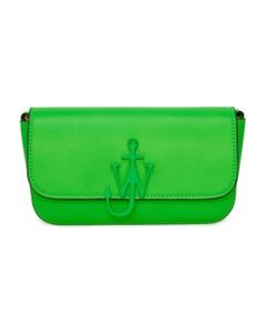 Green Leather Baguette Bag