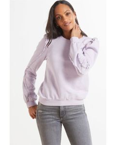 Lucy Ruffle Sleeve Sweatshirt