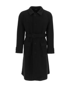 Tailored Wool Blend Knit Coat