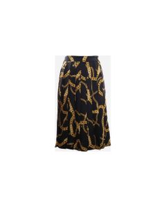 Flared Skirt With All-over Chain Print