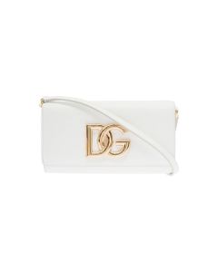 3.5 White Leather Crossbody Bag Dolce & Gabbana Woman
