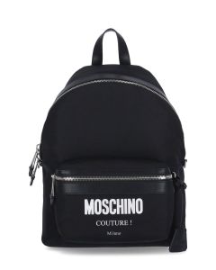 Moschino Couture Logo Zipped Backpack