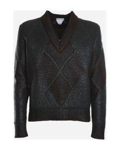 Patinated Effect Wool And Mohair Sweater