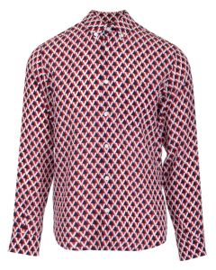 Valentino Veehive Printed Long-Sleeved Shirt