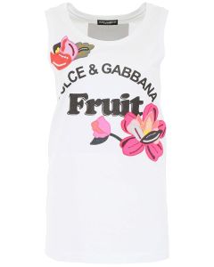 Dolce & Gabbana Floral Embroidered Tank Top