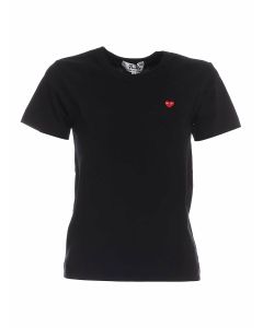 Red Heart patch T-shirt in black