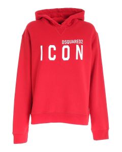 Icon print sweatshirt in red
