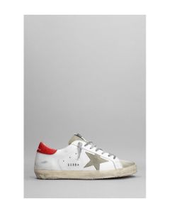 Superstar Sneakers In White Suede And Leather