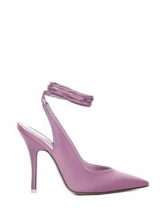 The Attico Pointed-Toe Ankle Strap Pumps