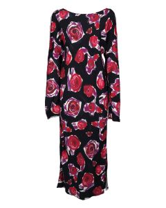Marni Spinning Roses Printed Cady Long Dress