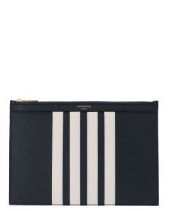Thom Browne 4-Bar Detailed Clutch Bag