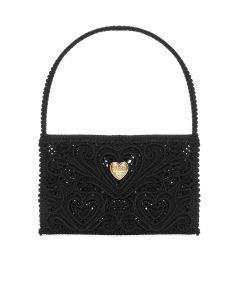 Dolce & Gabbana Logo-Plaque Cordonetto Lace Shoulder Bag