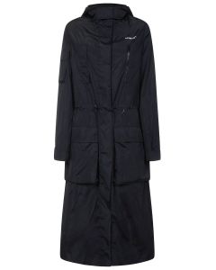 Off-White Diag-Stripe Long-Sleeved Hooded Raincoat