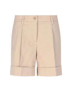 P.A.R.O.S.H. Button Detailed Turn-Up Hem Shorts