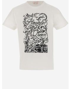 Alexander McQueen Logo Embroidered Crewneck T-Shirt