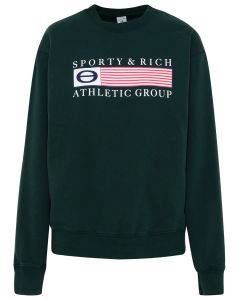 Sporty & Rich Logo Printed Crewneck Sweatshirt