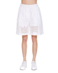 MSGM Perforated Elasticated-Waist Shorts
