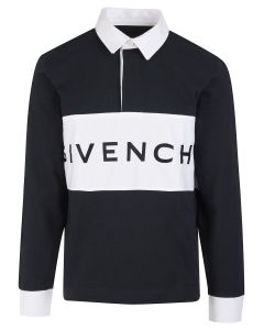 Givenchy Logo Printed Long-Sleeved Polo Shirt