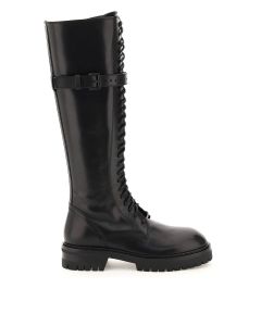Ann Demeulemeester Buckle-Detailed Lace-Up Boots