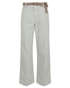 Brunello Cucinelli Belted Straight Leg Trousers