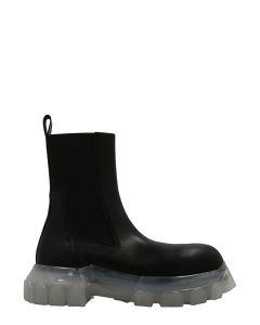 Rick Owens Platform Round-Toe High-Ankle Boots