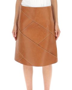 Bottega Veneta A-Line Weaved Midi Skirt