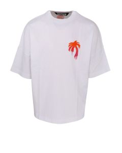 Palm Angels Logo-Printed Crewneck T-Shirt