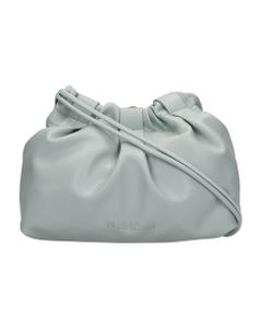 Tethis Basic Shoulder Bag In Cyan Faux Leather