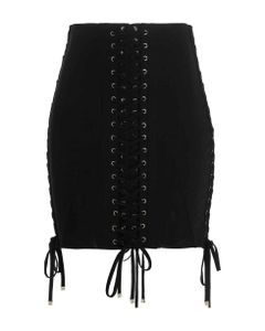 Lace-up Detail Skirt