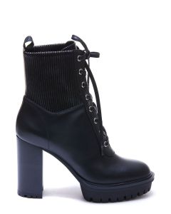 Gianvito Rossi High Block Heel Lace-Up Boots