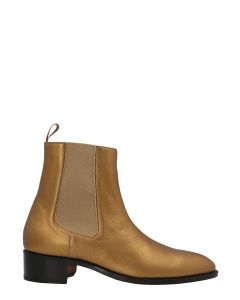 Tom Ford Metallic Effect Almond Toe Chelsea Boots
