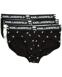 Karl Lagerfeld Logo Print Briefs Set