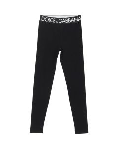 Dolce & Gabbana 'Capri' Logo Waistband Leggings