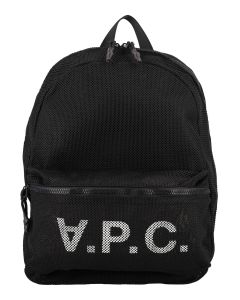 A.P.C. Logo-Embellished Mesh Detail Backpack