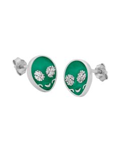 Woman Brother Green Earrings