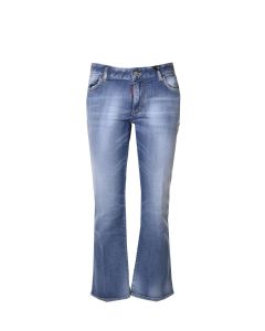 Dsquared2 Logo Patch Cropped Bootcut Jeans
