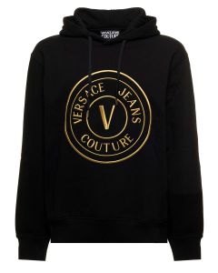 Versace Jeans Couture Logo Embroidered Drawstring Hoodie
