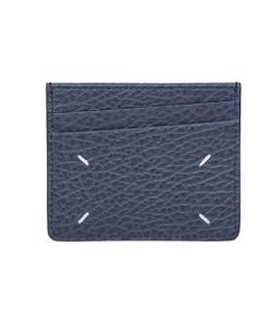 Card Holder In Blue Leather