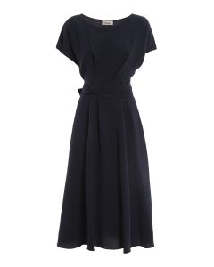Belted canvas dress