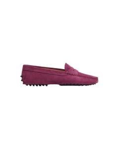 Tod's Woman's Pink Suede Loafers