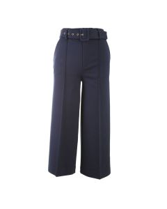 TWINSET Belted Wide-Leg Cropped Pants