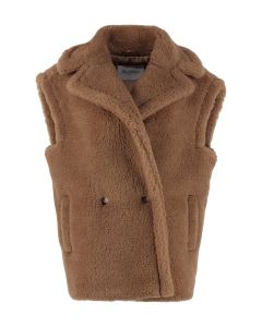Max Mara Single-Breasted Fur Vest