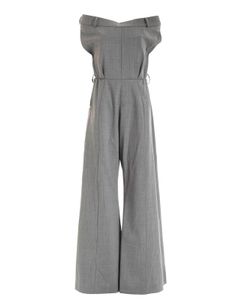 Gabardine jumpsuit in grey