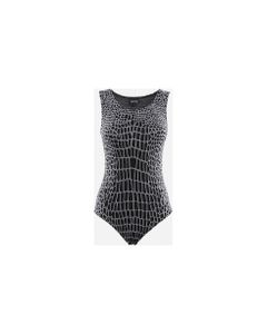 Stretch Fabric Body With All-over Jacquard Motif