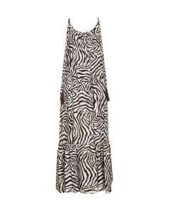 P.A.R.O.S.H. Zebra Printed Sleeveless Maxi Dress