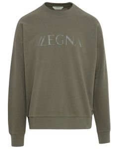 Z Zegna Logo Printed Long-Sleeved Sweatshirt