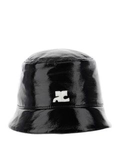 Courrèges High Shine Logo Patch Bucket Hat