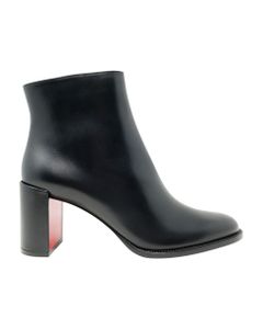 Christian Louboutin Black Leather Adoxa 70 Ankle Boots